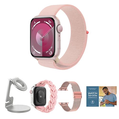 Apple Watch Series 9 with Bands, Charger & Stand