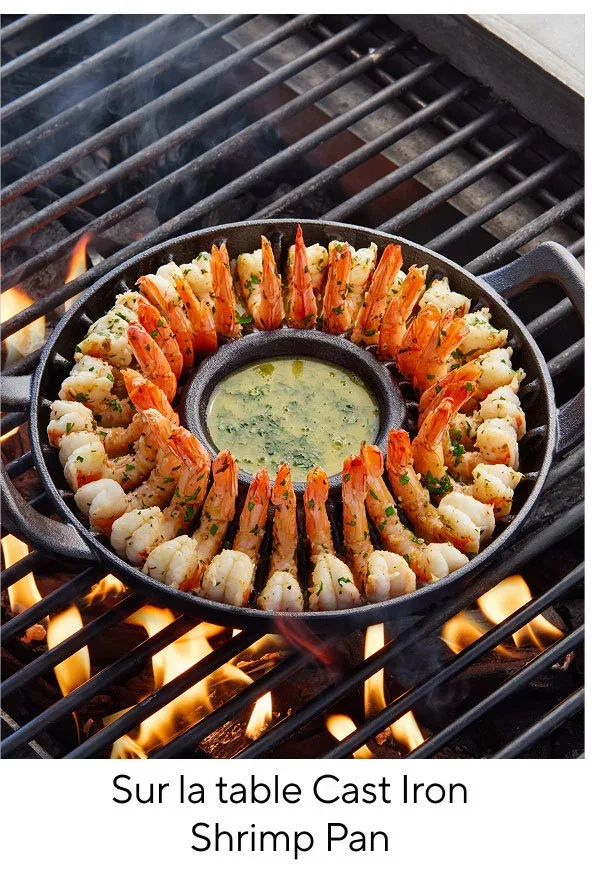 Sur la table Cast Iron Shrimp Pan