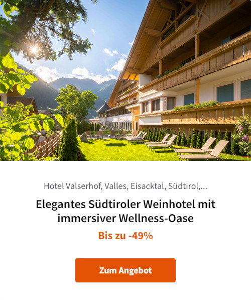 Elegantes Südtiroler Weinhotel mit immersiver Wellness-Oase