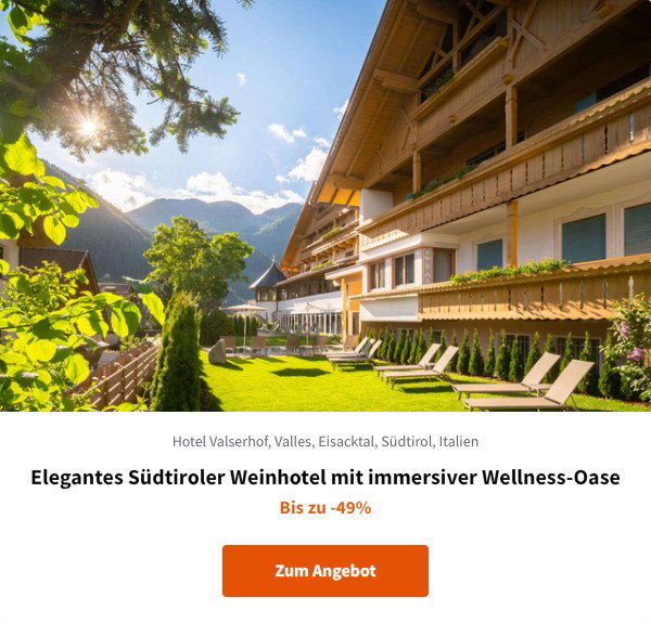 Elegantes Südtiroler Weinhotel mit immersiver Wellness-Oase