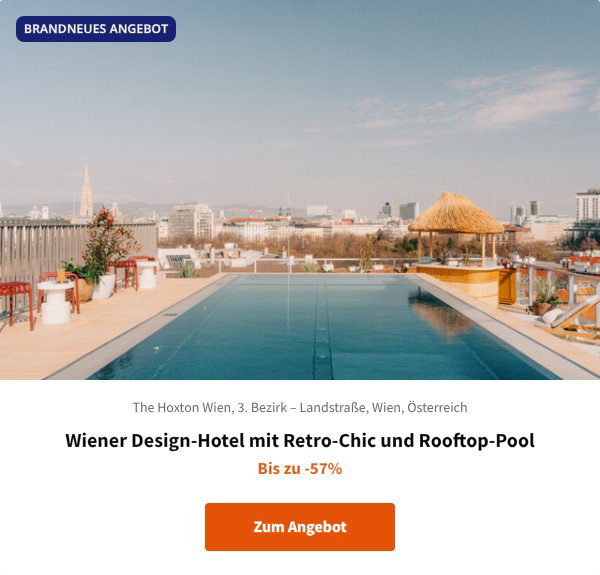 Wiener Design-Hotel mit Retro-Chic und Rooftop-Pool