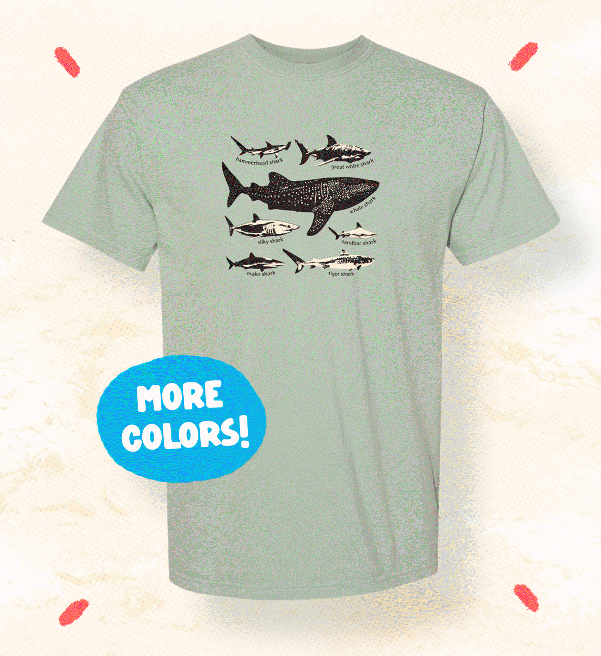 Grab one today to celebrate Shark Month and wear your love for shark conservation everywhere you go. The Fahlo limited edition Shark Species t-shirt is only available for a limited time. More colors are available! 
