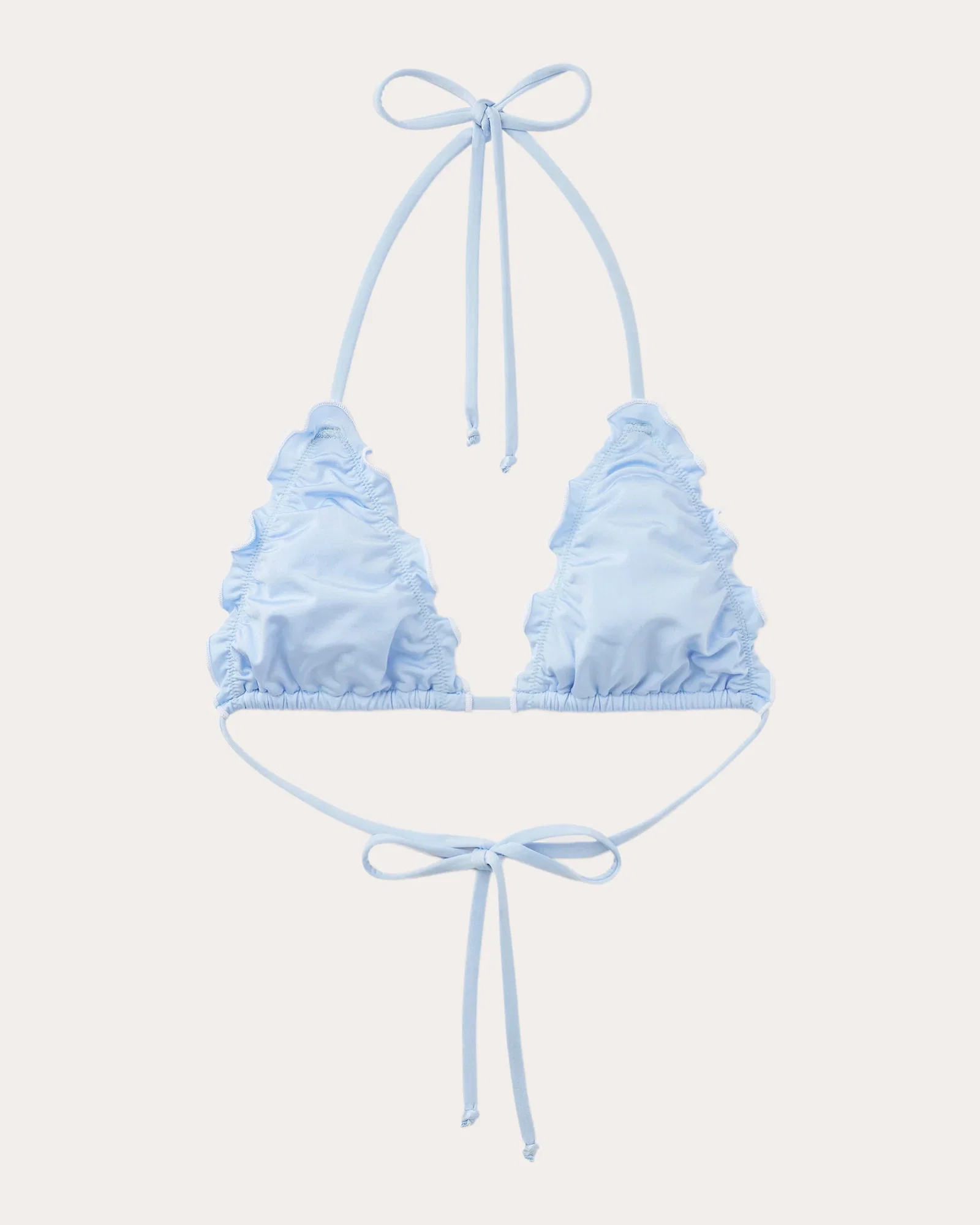 Sea Frilled Triangle Bikini Top