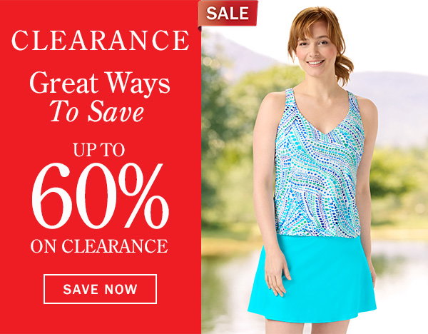 Clearance. Great Ways to Save Up to 60% On Clearance. Save Now. Sale: Women's Mosaic Underwire Tankini Swimsuit Top