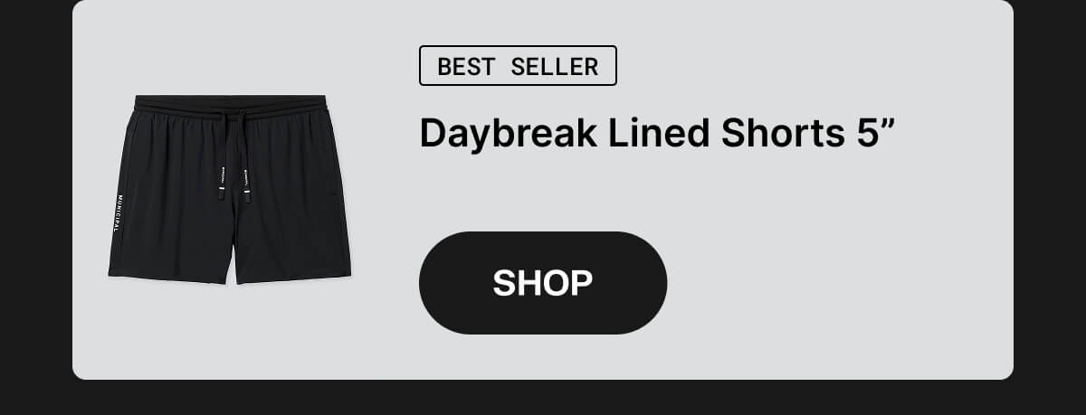 Daybreak Lined Shorts 5in in Black
