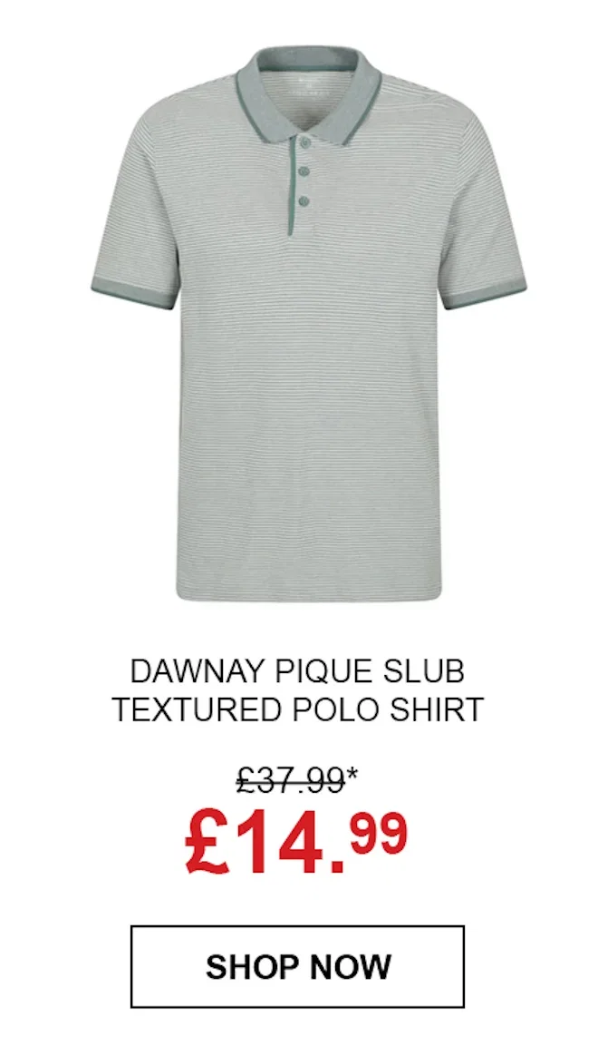 Dawnay Pique Slub Textured Mens Polo Shirt