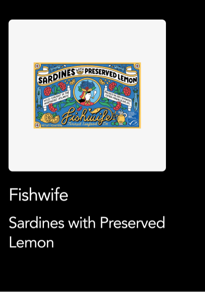 Fishwife Sardines with Preserved Lemon