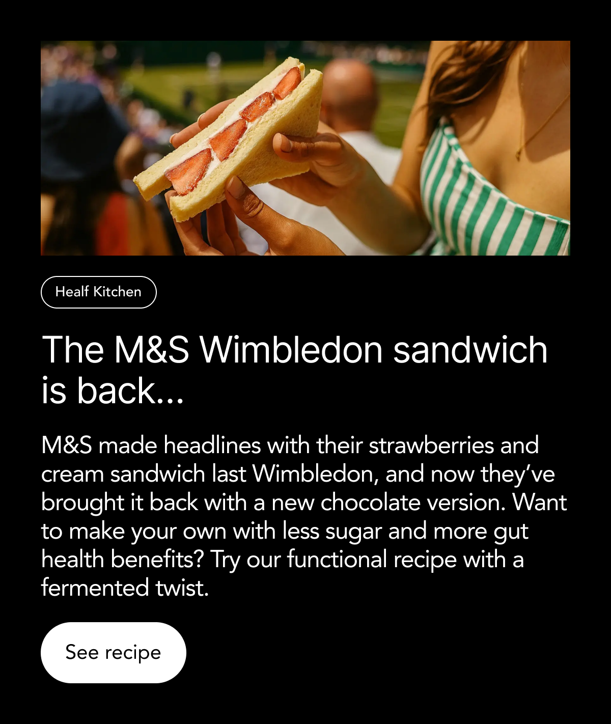 The M&S Wimbledon sandwich is back - see our functional recipe