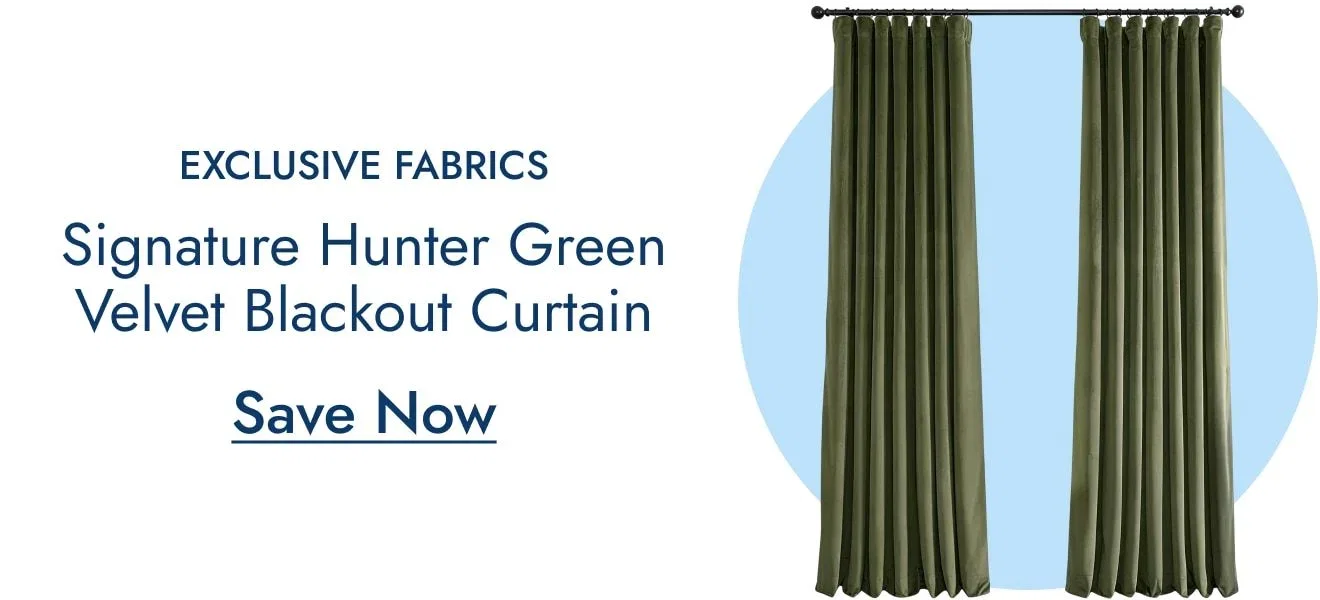 Exclusive Fabrics Signature Hunter Green Velvet Blackout Curtain