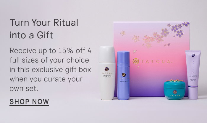 Receive up to 15% off 4 full sizes of your choice in this exclusive gift box when you curate your own set.