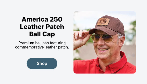 America 250 Leather Patch Ball Cap