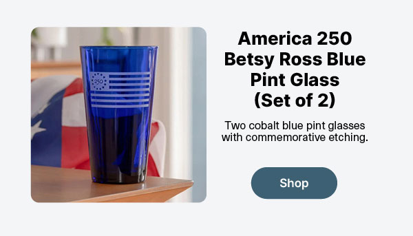 America 250 Betsy Ross Blue Pint Glass