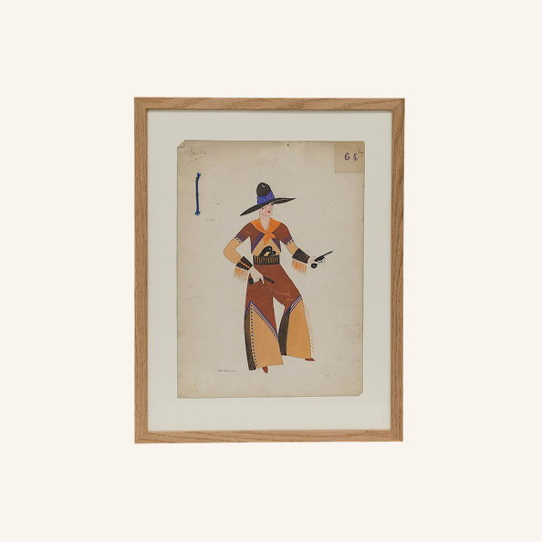 Hand-Painted Gouache by Édouard Halouze