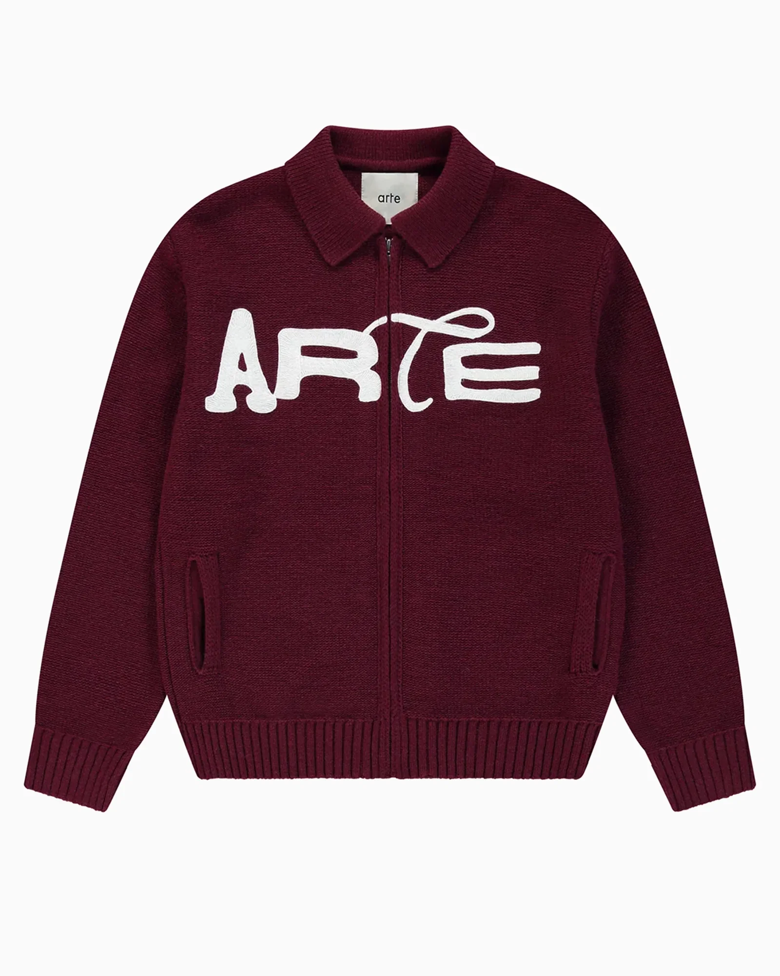 Arte Antwerp Stencil Zip Embroidered Men's Cardigan