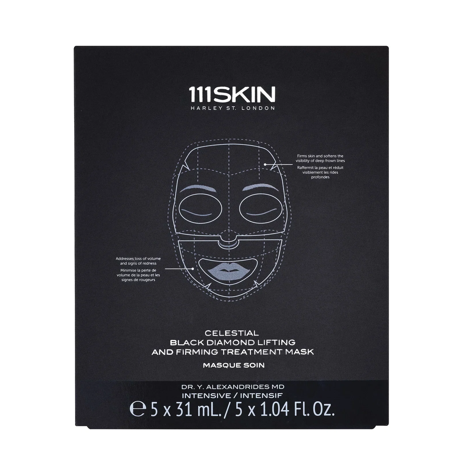 111skin Celestial Black Diamond Lifting and Firming Treatment Mask Box