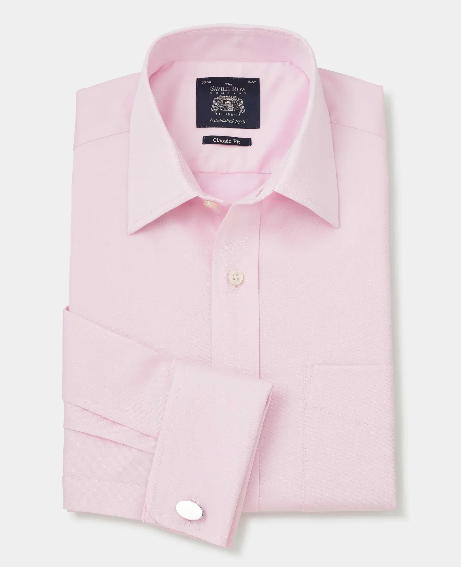Image of Pale Pink Fine Twill Classic Fit Formal Shirt