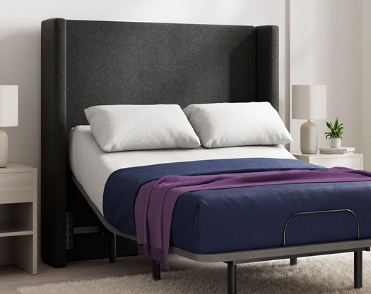 Upgrade to modern luxury with the Sleepy's tall upholstered headboard