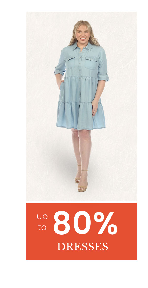 up to 80% off dresses