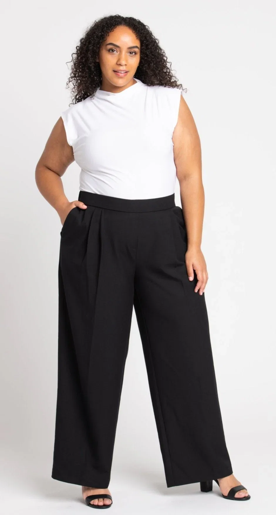 Image of Roz & Ali™ Pleated Wide Leg Trouser Pants - Plus