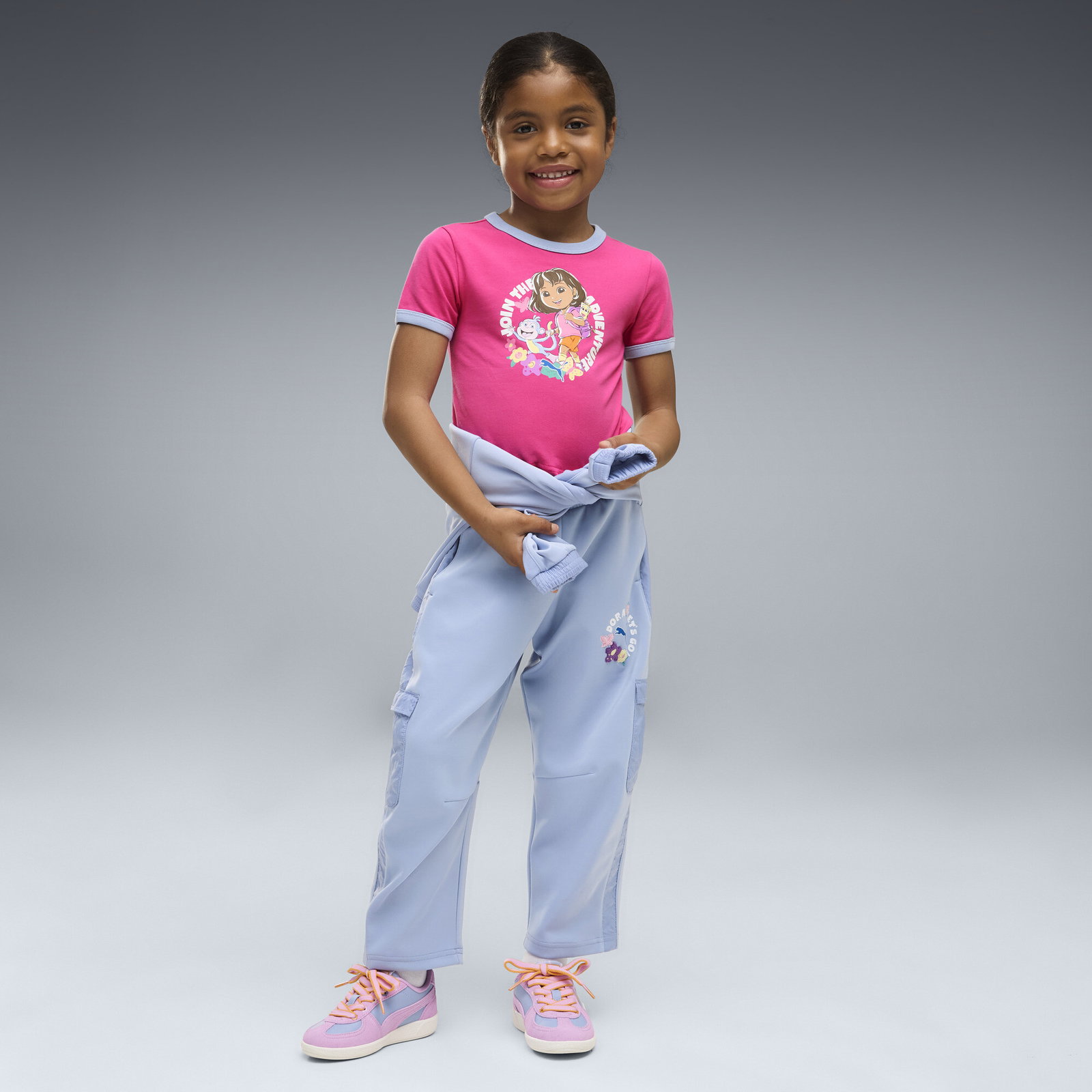PUMA x DORA THE EXPLORER Little Kids' Slim Ringer T-Shirt