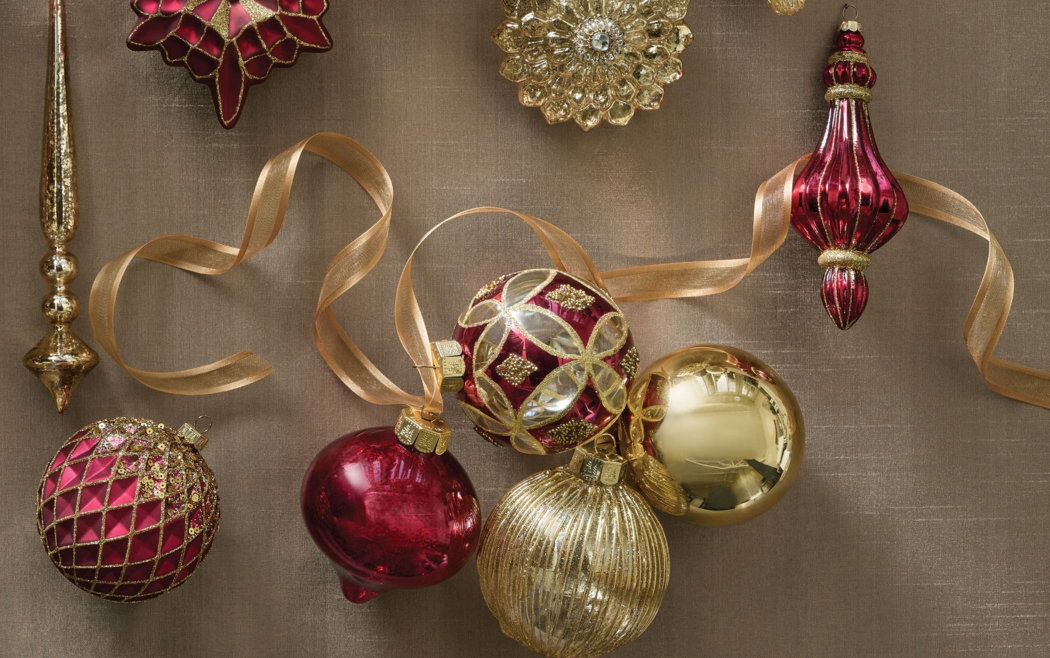 Brilliant Bourdeaux Ornament Set