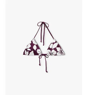 Floral printed bikini top