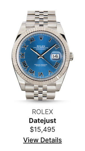 Pre-Owned Blue Roman Dial Rolex Datejust 41 Ref 126334