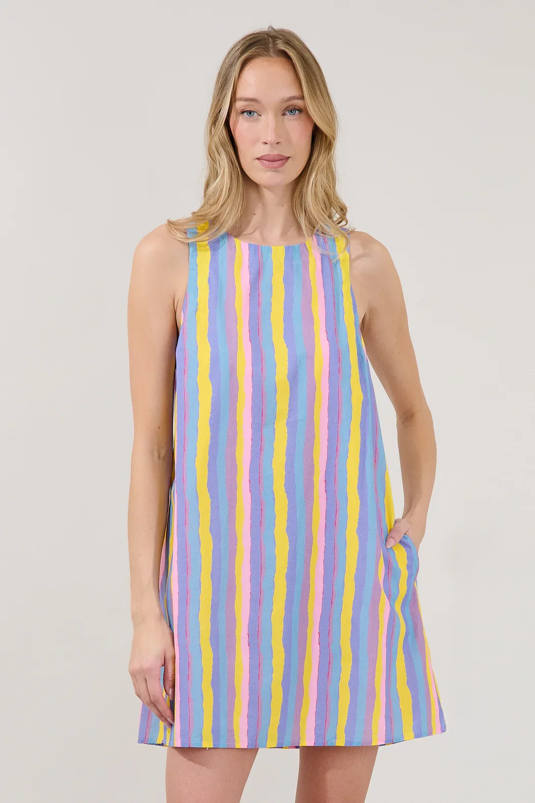 Image of Dillary Striped Shift Mini Dress