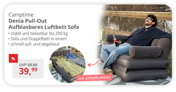 Camptime Denia Pull-Out Aufblasbares Luftbett Sofa mit Schlaffunktion