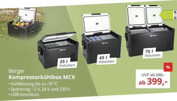 Berger MCX 35 Kompressor Kühlbox 12V, 24V oder 230V