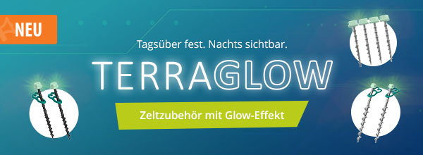 Terraglow: Zeltzubehör mit Glow-Effekt