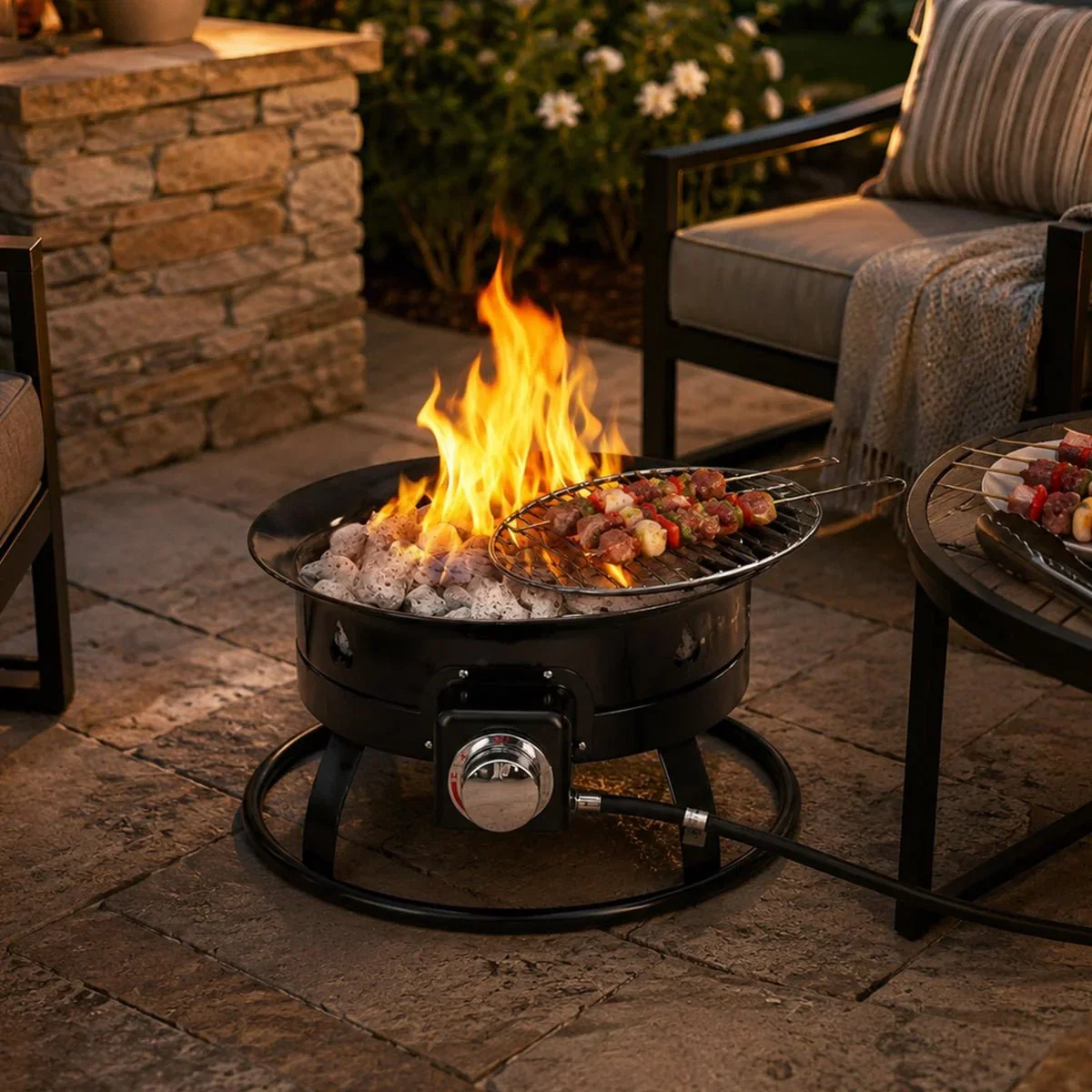 Image of 19 Inch Portable Outdoor Smokeless Gas Fire Pit