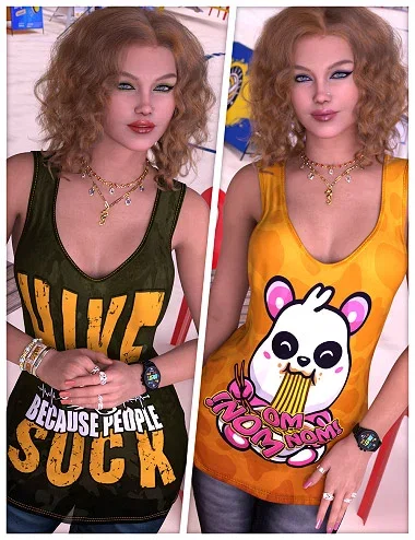 Everyday Textures for dForce SU Summer Tank