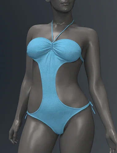 SPR Halter Bandeau Swimsuit for Genesis 9