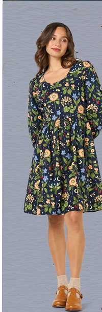 Midnight Garden Smock Dress