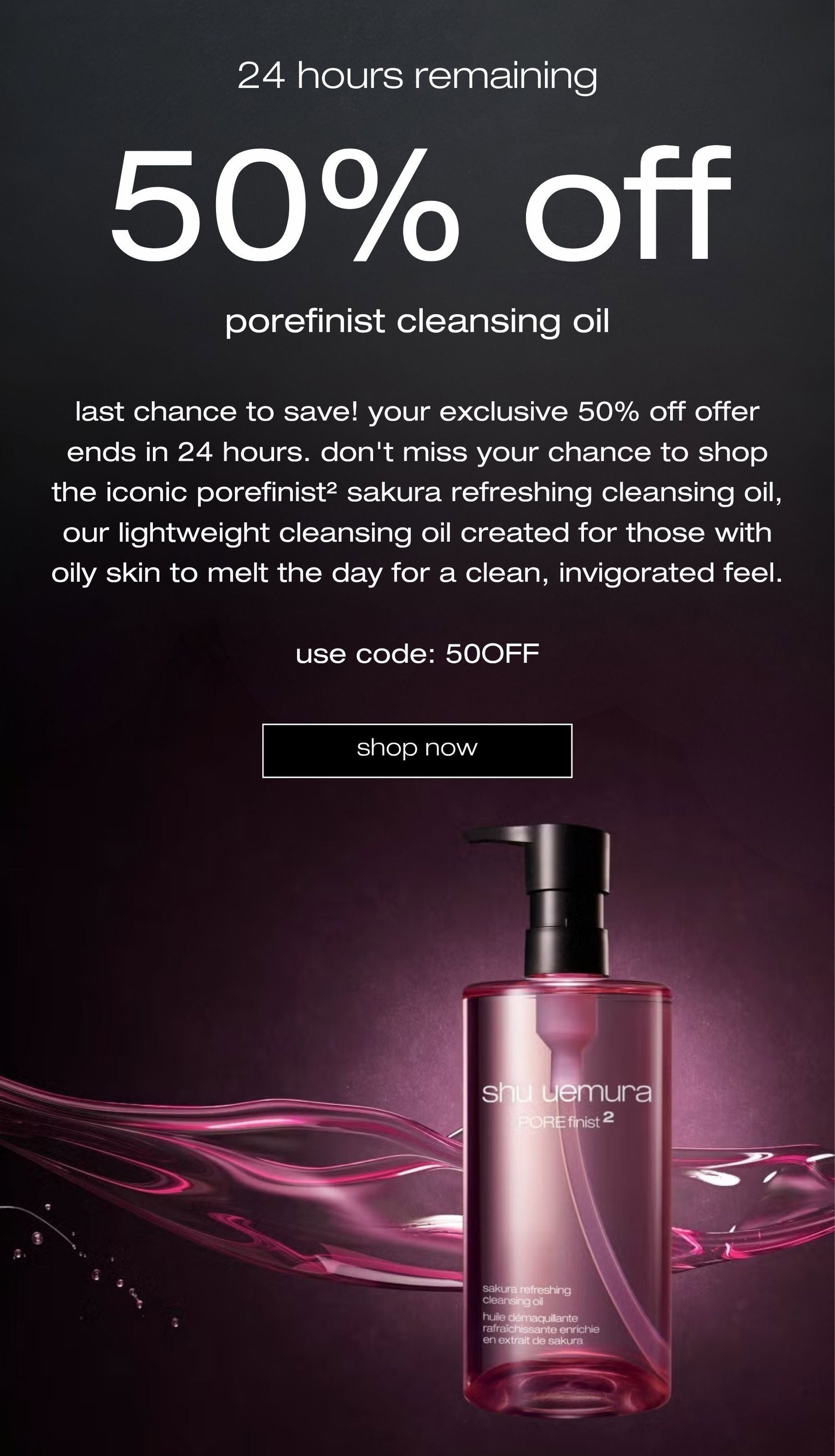 enjoy 50% off porefinist