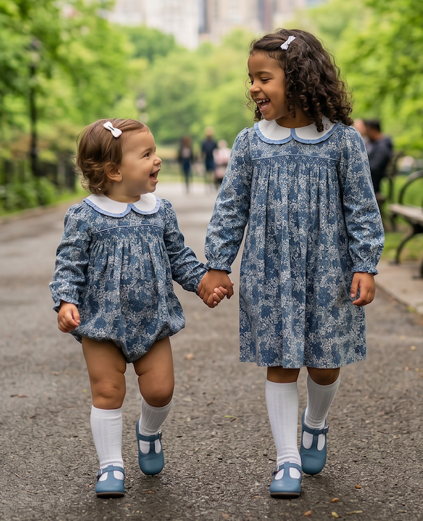 Cobalt Clover Smocked Collection