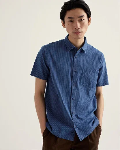 Men's Ayre Short Sleeve Shirt in GOTS-Certified Organic Cotton