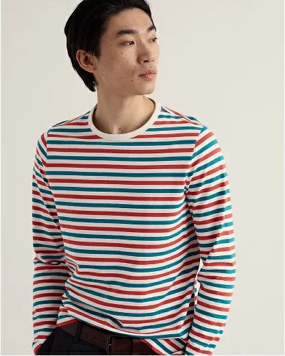 Men's Crew Neck Sailor Shirt in GOTS-Certified Organic Cotton