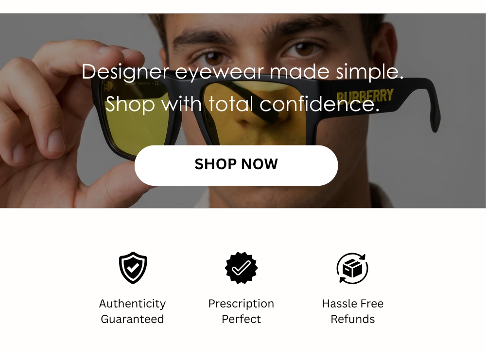 designer eyewear made simple. shop with confidence