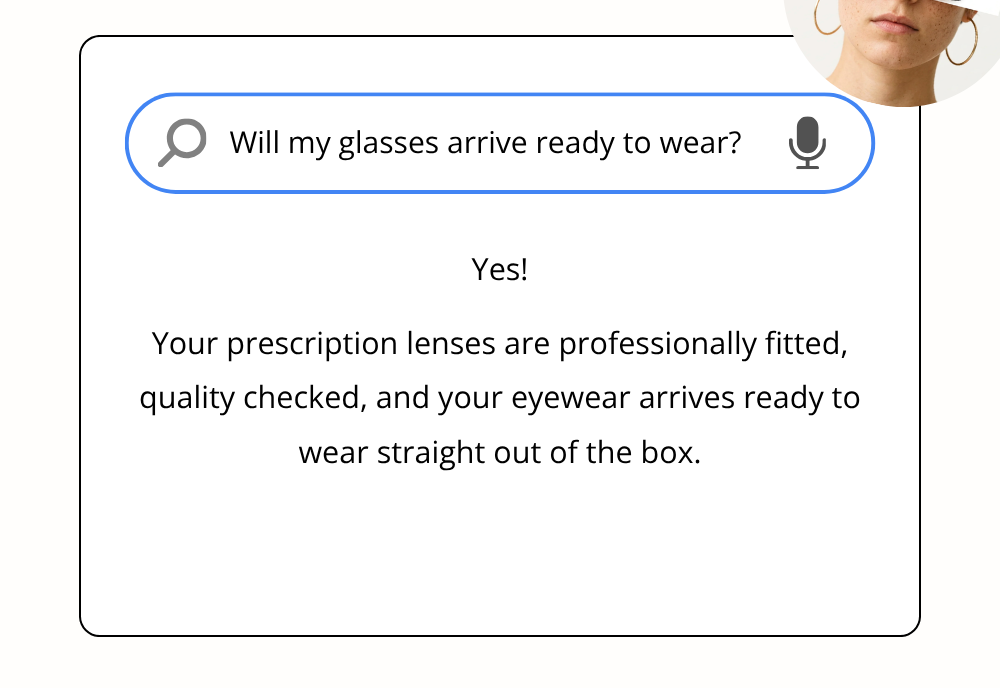 will my glasses arrive ready to wear?