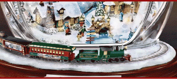 Thomas Kinkade Crystal Snowman with Lights and Motion. Three Holiday Treasures in One: First-Ever Thomas Kinkade Crystal Snowman with lights and motion, available exclusively from The Bradford Exchange. A miniature train circles the base. A fully sculptural village lights up and the snowman is handcrafted of genuine multi-faceted crystal. See what our customers are saying: 'Bought as a gift for my wife and she loved it! We couldn't believe how beautiful it is. Such fine craftsmanship. Absolutely gorgeous. Lights and train work great.' Robert K. Shop Risk Free with free personalization, interest-free installments, free returns up to 365 Days. Quantities are limited - hurry! Not available in stores. Want to see even more handcrafted Thomas Kinkade gifts? Shop Now!