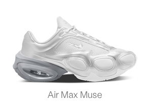 Nike Women's Air Max Muse Sneakers in White/Silver
