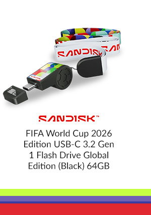 SanDisk FIFA World Cup 2026 Edition USB-C 3.2 Gen 1 Flash Drive Global Edition (Black) 64GB