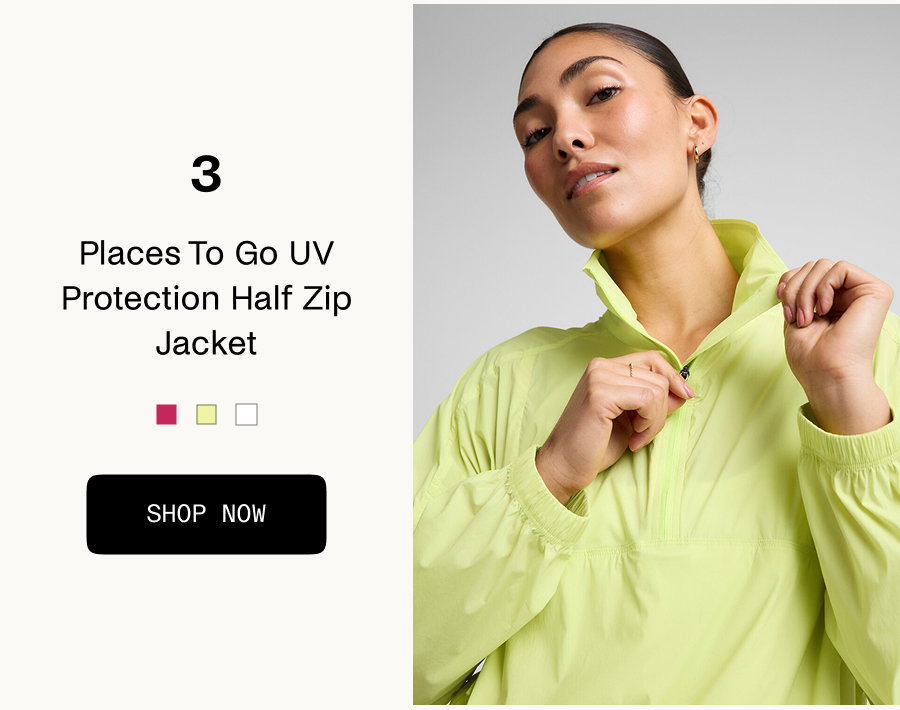 Places To Go UV Protection Half Zip Jacket