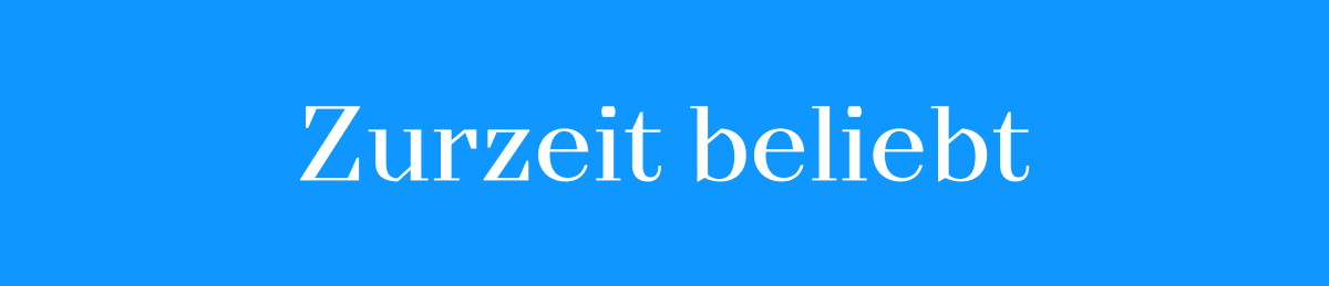 Zurzeit beliebte Kategorien