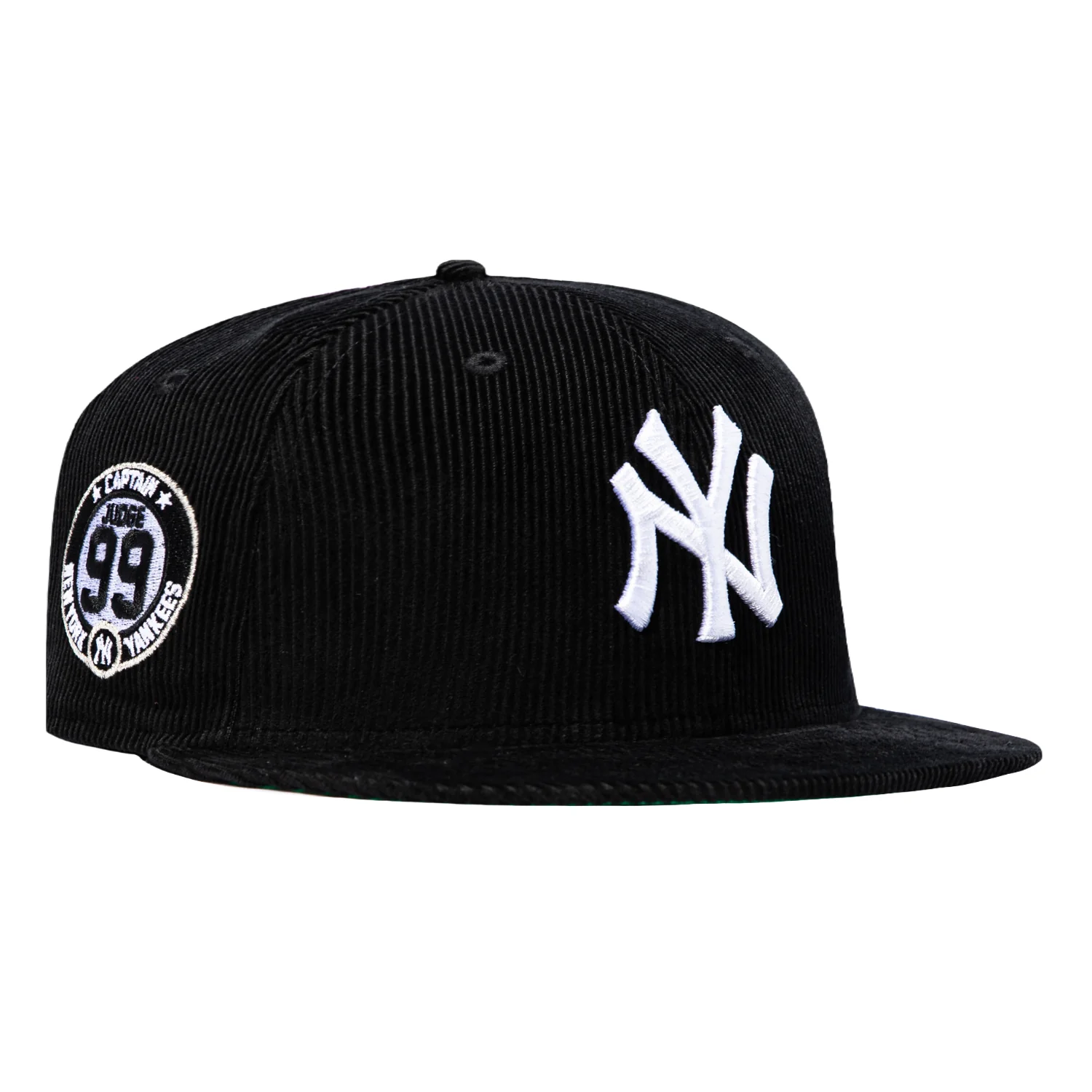 Image of New Era 59Fifty New York Yankees Aaron Judge 99 Patch Corduroy Hat - Black, White