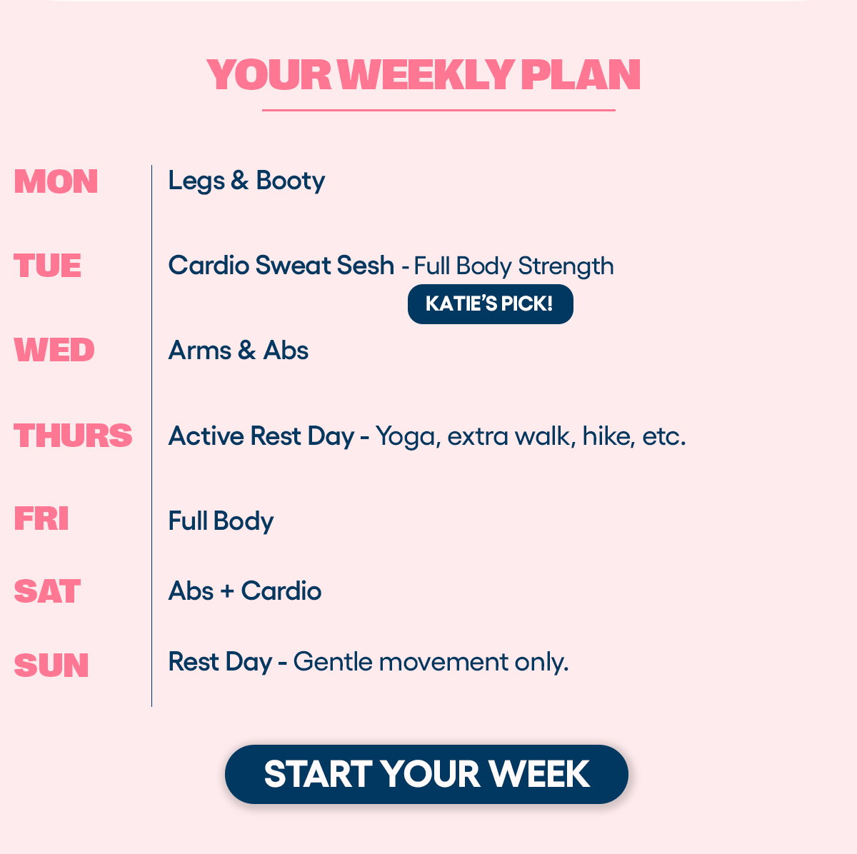 Your Weekly Plan