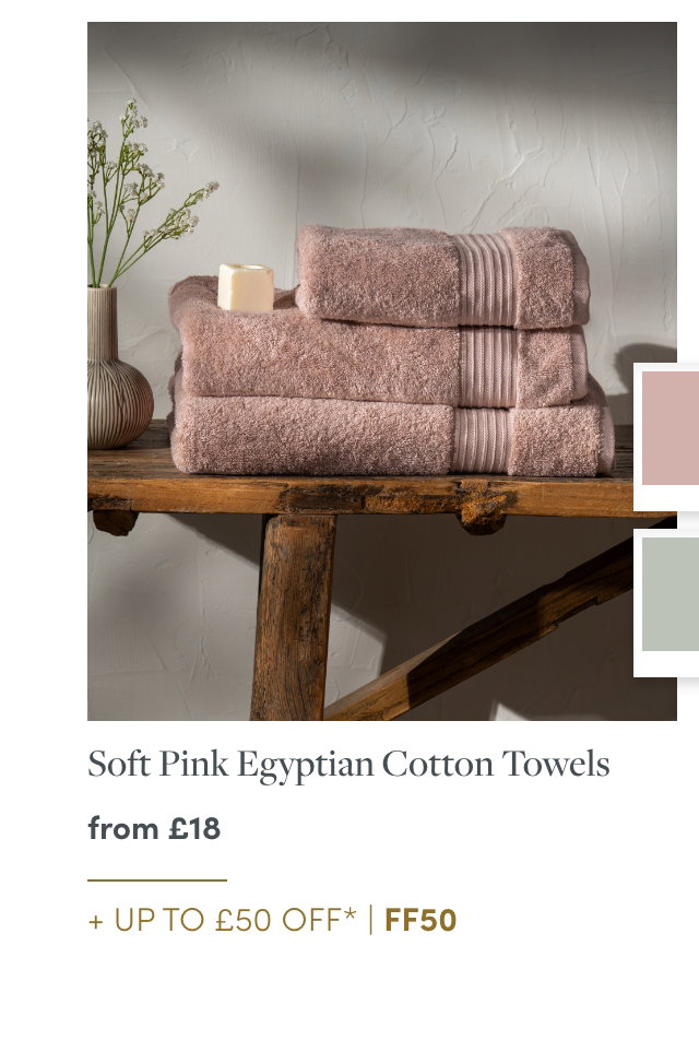 Soft Pink Egyptian Cotton Towels