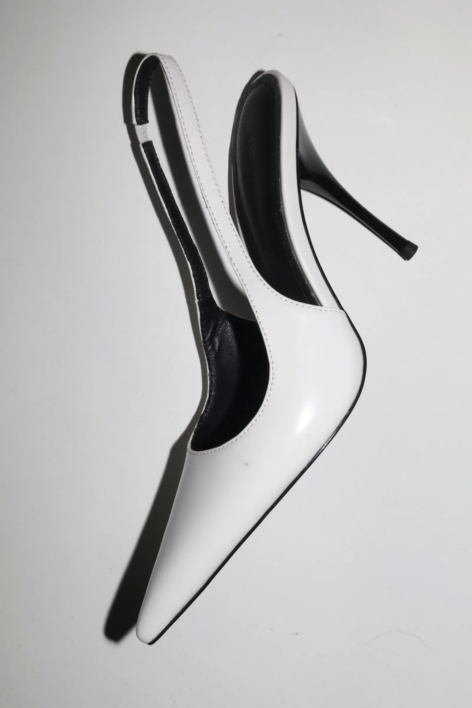 Image of Kylie White Matte Patent Slingback 105 mm